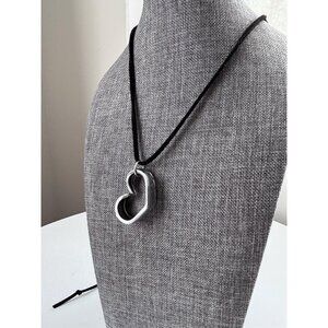 Handmade Floral Print Spoon Heart Pendant Necklace: Silvetware Jewelry